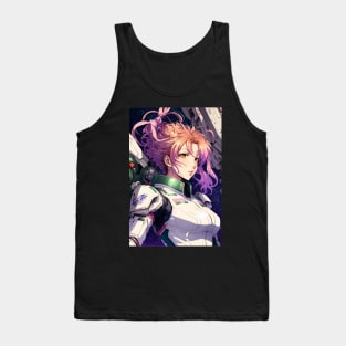 Sexy Anime Space Girl Astronaut in White Suit Tank Top